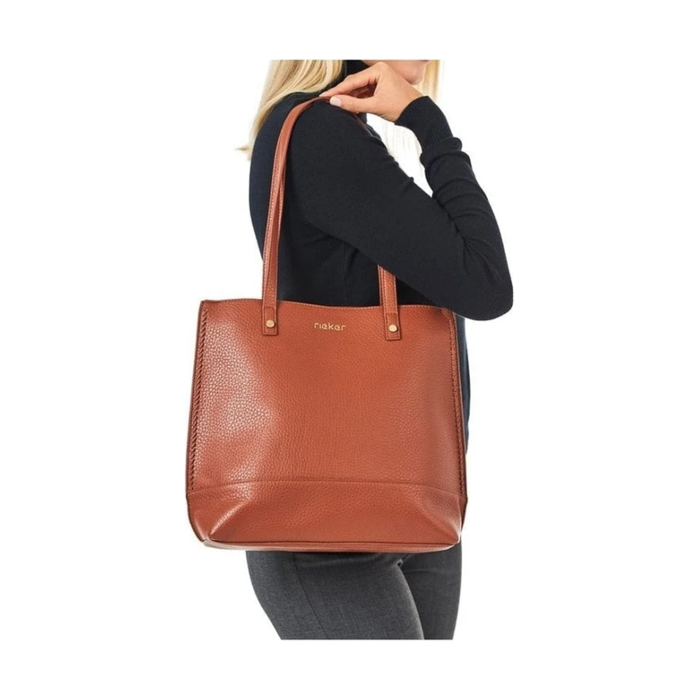 Rieker Casual Beige Tote Bag Brown Dames
