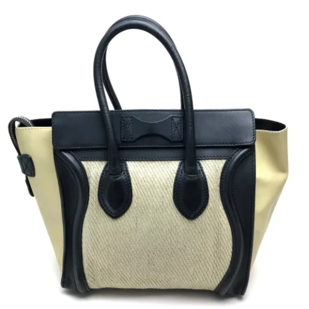 Celine Vintage Pre-owned Leather celine-bags Beige Dames
