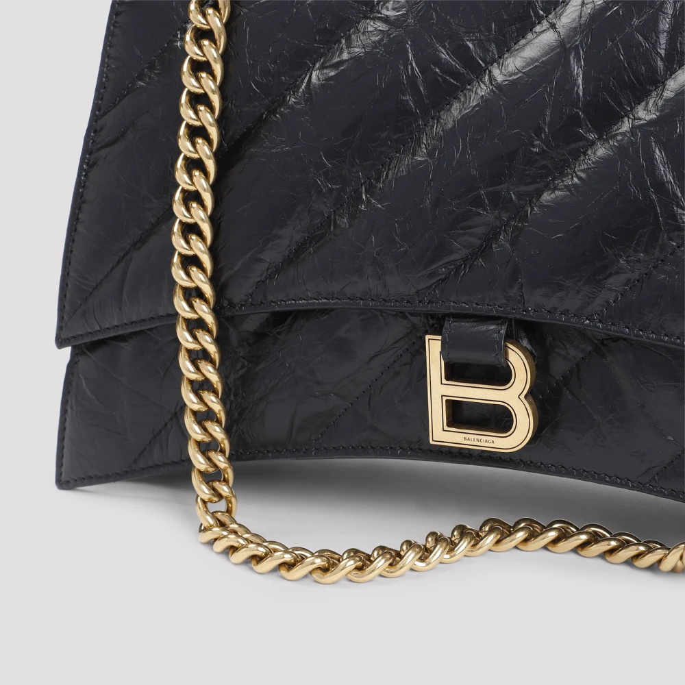 Balenciaga Zwarte Crush Chain Tas Black Dames