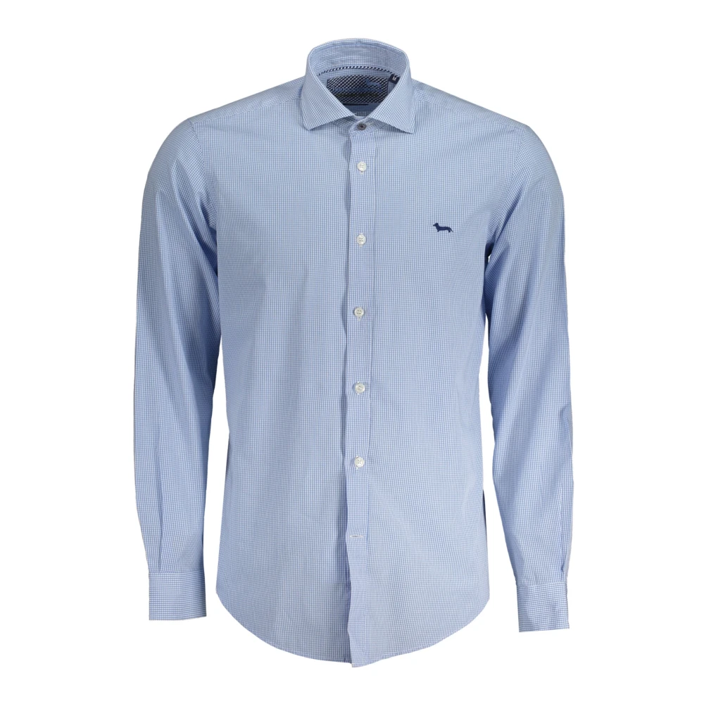 Harmont & Blaine Blauw geruite overhemd met lange mouwen Blue Heren