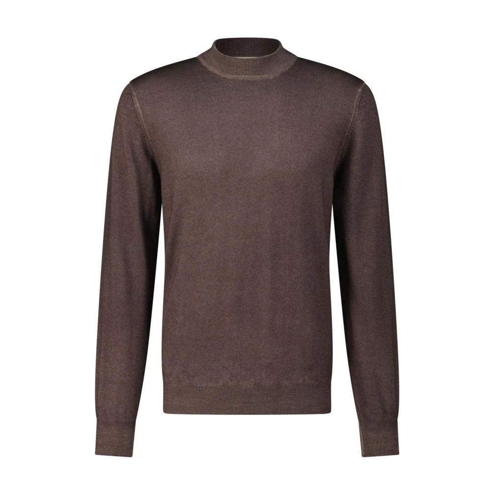 Gran Sasso Wollen Gebreide Trui Brown Heren