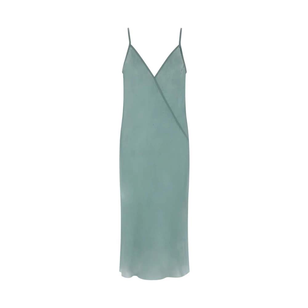 Rick Owens Blauwe Slip Dress met V-hals Blue Dames
