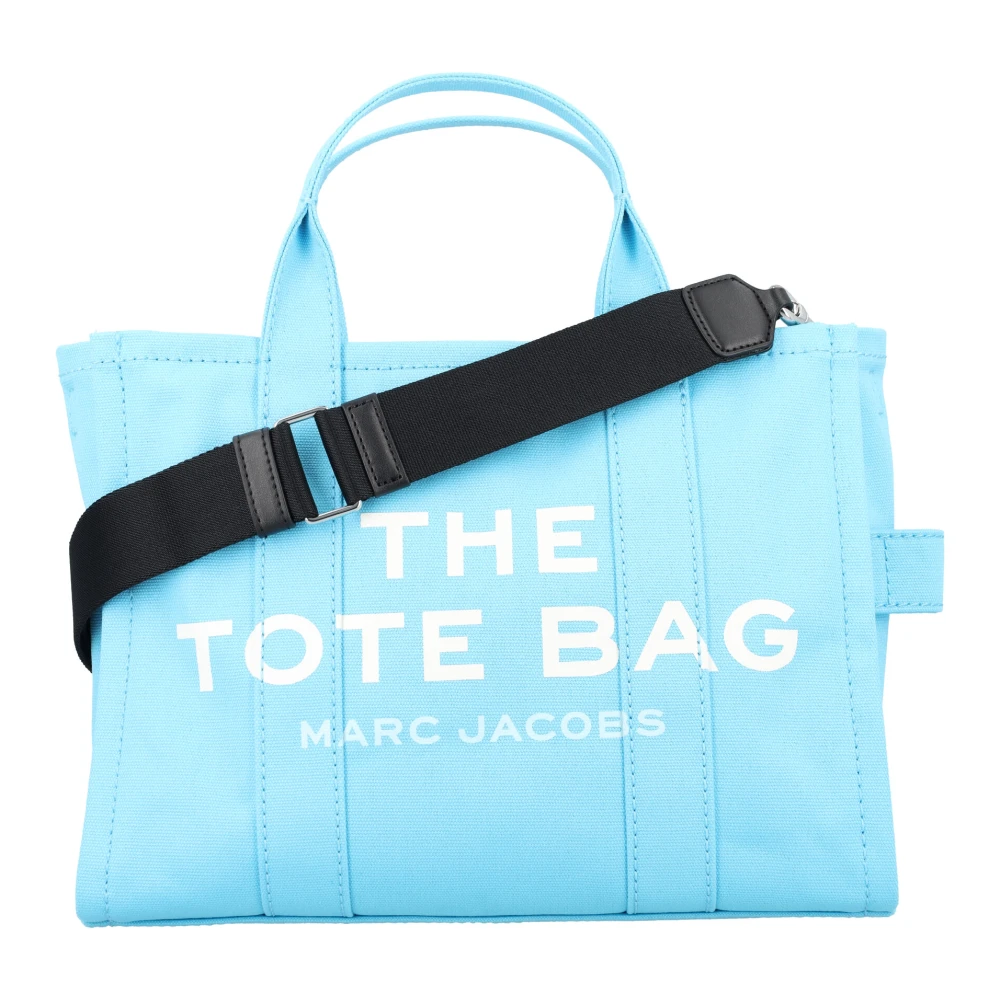 Marc Jacobs Katoenen Tote Tas met Logo Detail Blue Dames
