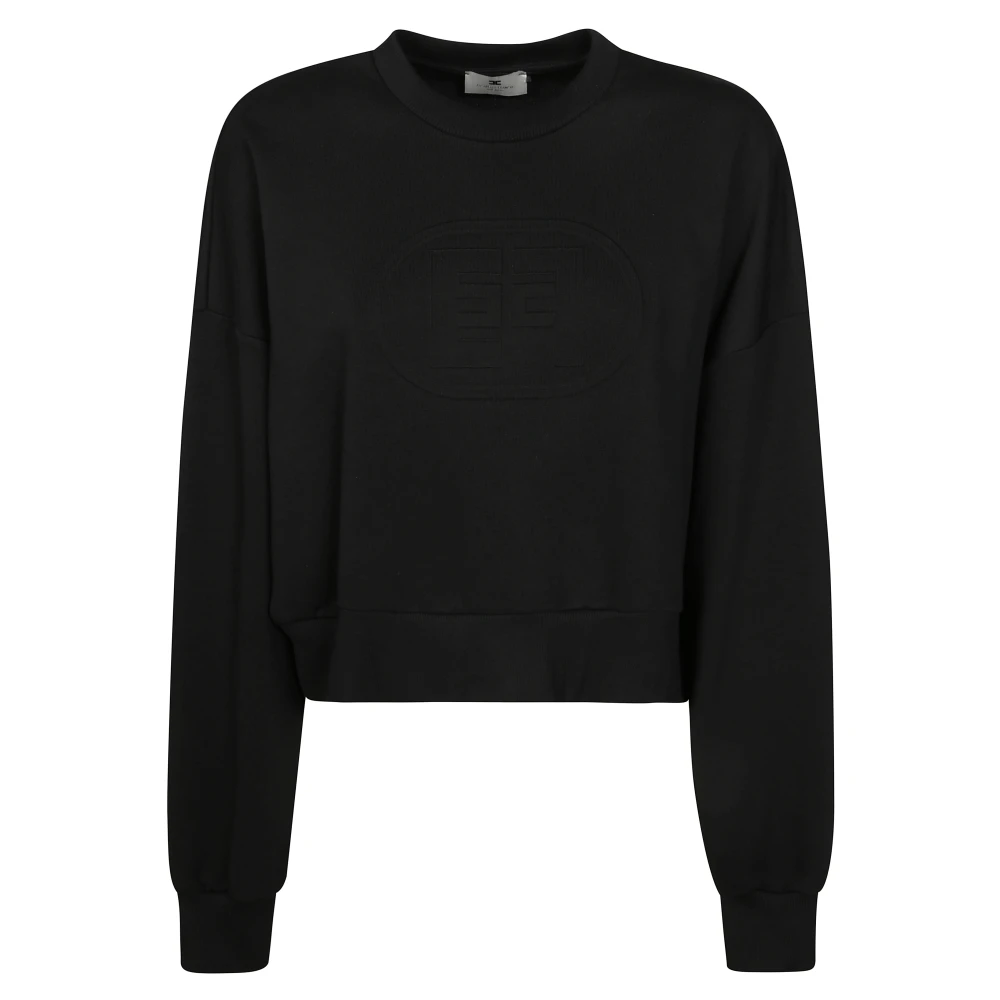Elisabetta Franchi Stijlvolle Gebreide Top voor Vrouwen Black Dames