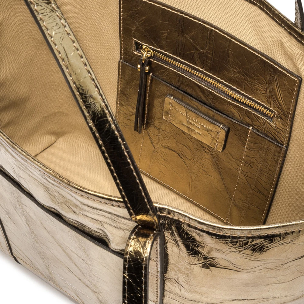 Gianni Chiarini Superlichte leren shopper Yellow Dames
