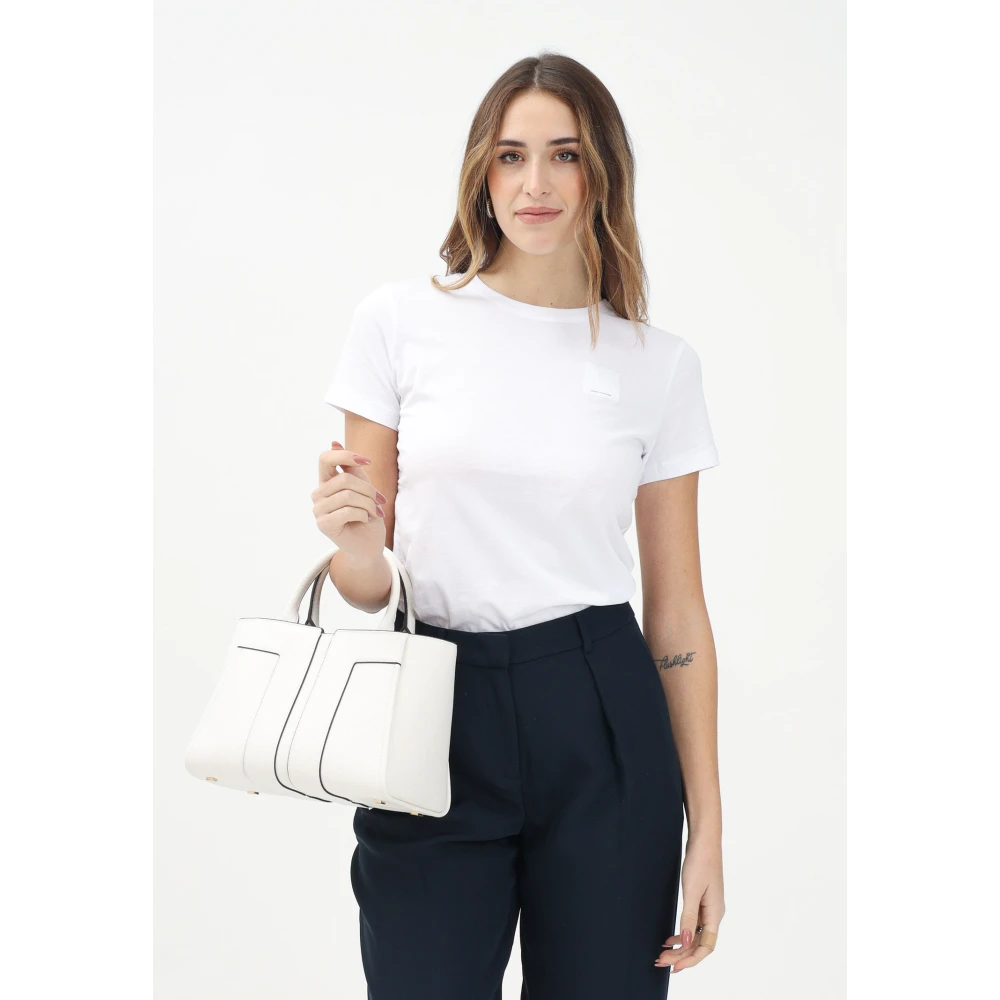 Armani Exchange Witte korte mouw T-shirt voor vrouwen White Dames