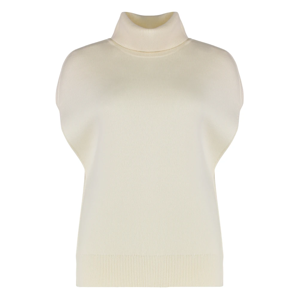 Totême Women's Beige Turtlenecks, S, Double Knit Cape