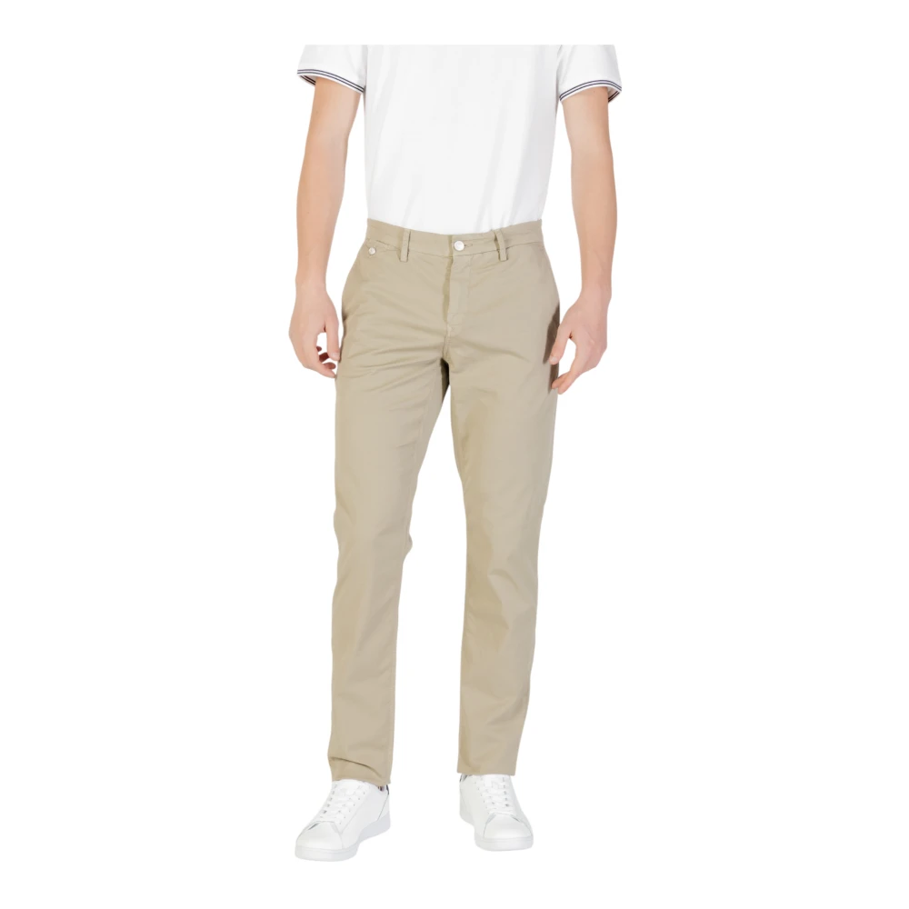 Replay Men's Green Chinos, W36 L32, Regular Comfort Trousers