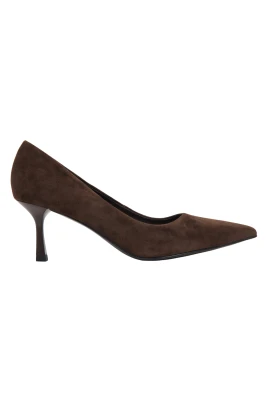 Velour Pumps med Låg Klack