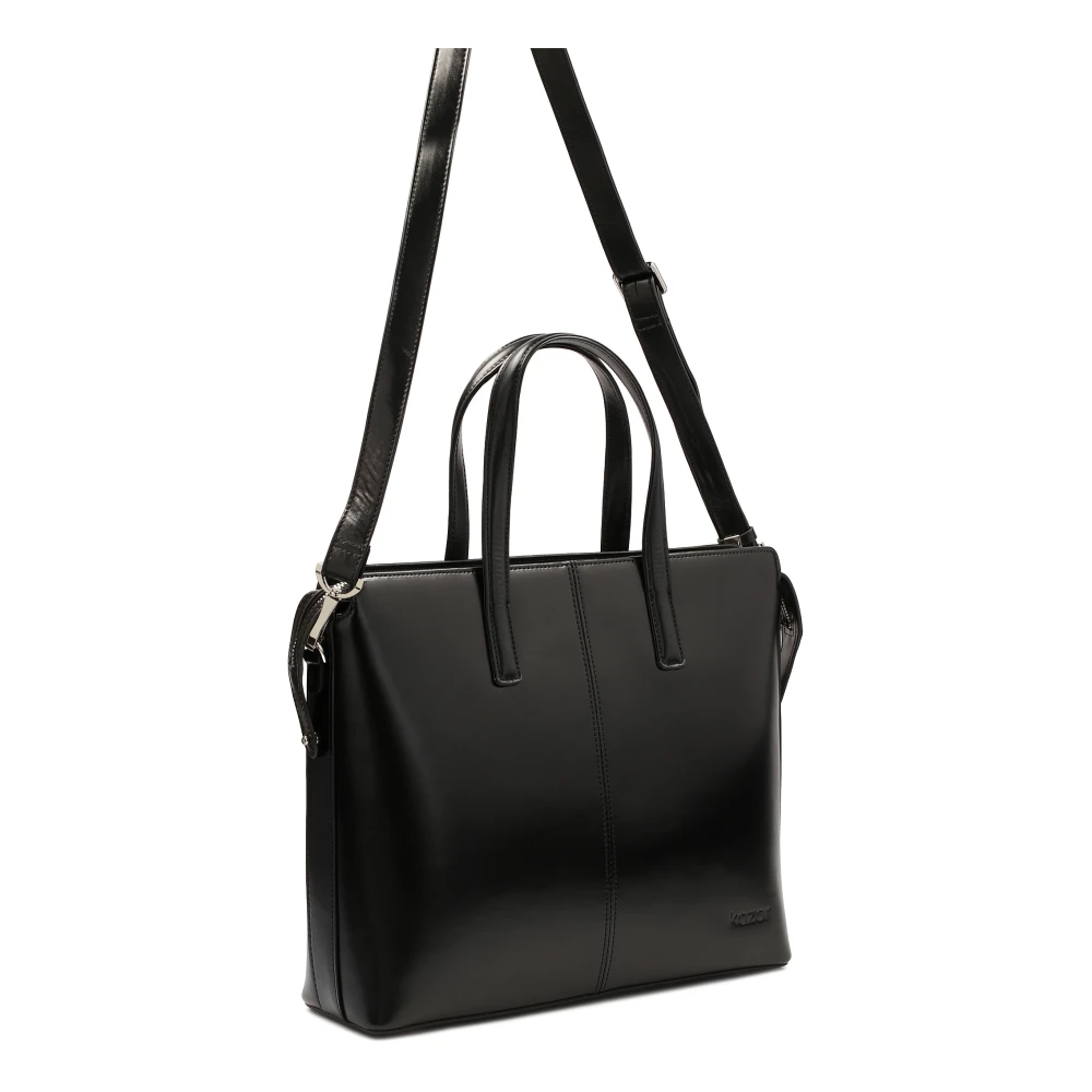 Kazar Zwarte leren zakelijke stijl handtas Black Dames