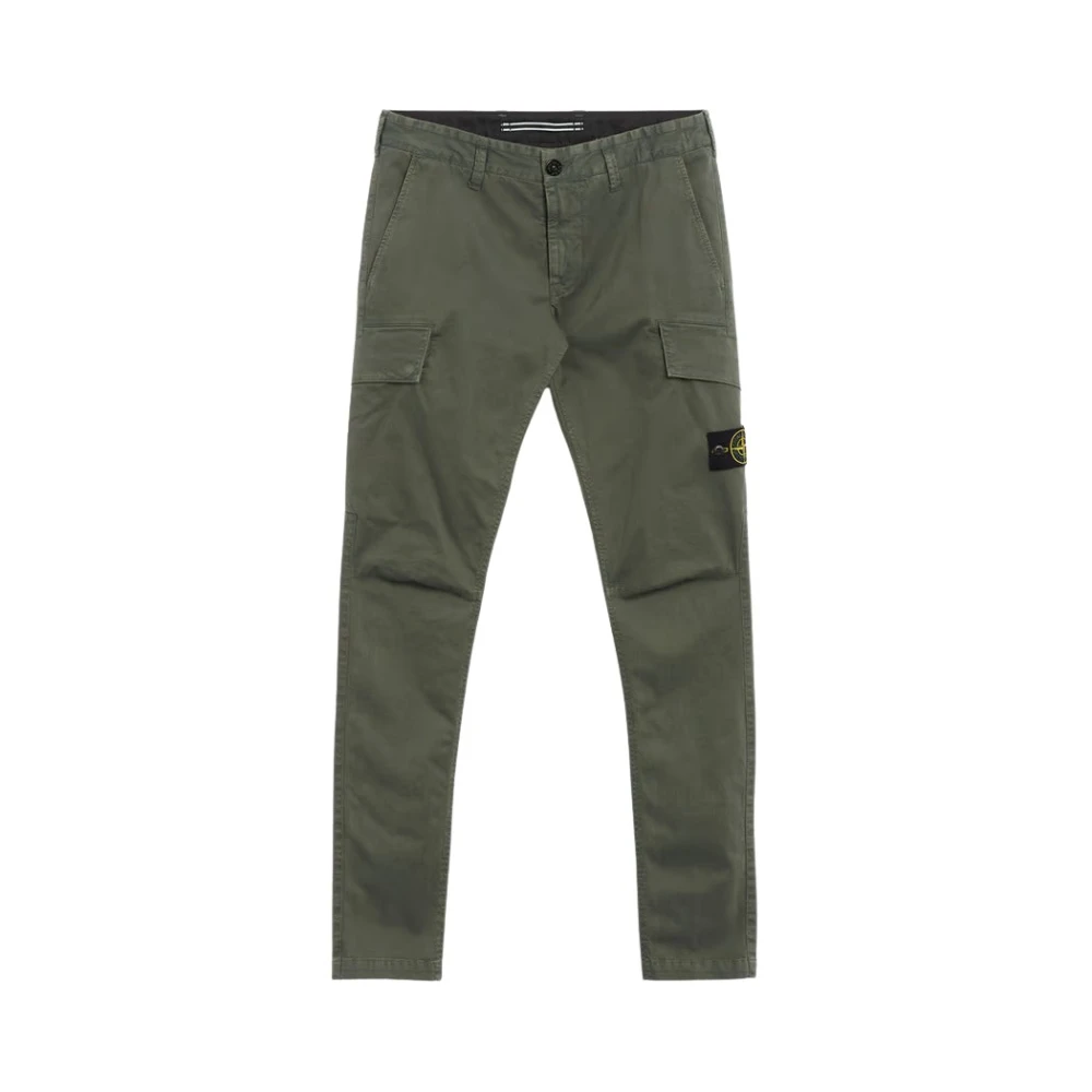 Stone Island Skinny Cargo Byxor 'Musk' Stilren Modern Green, Herr