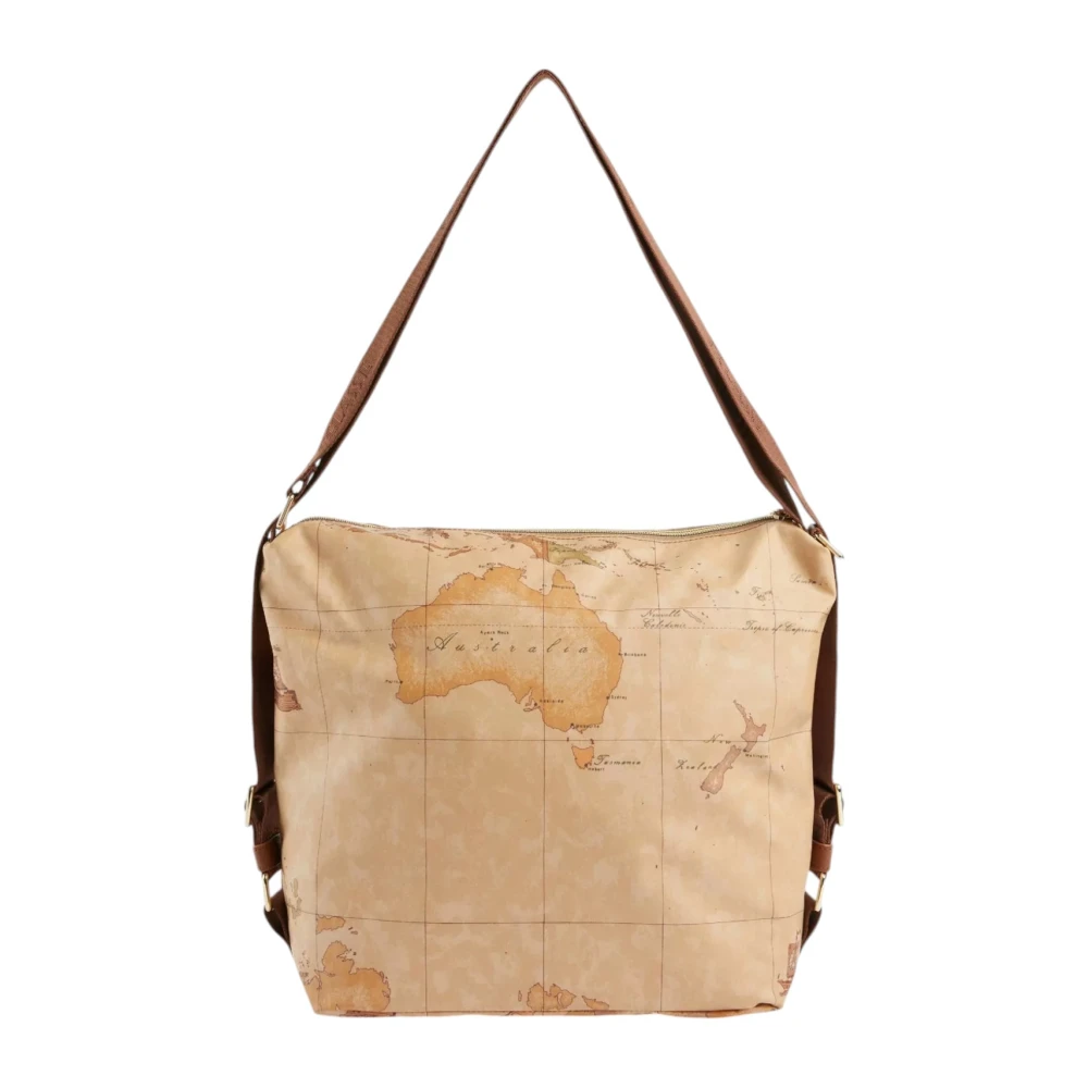 Alviero Martini 1a Classe Veelzijdige Geo Classic Schoudertas Brown Dames