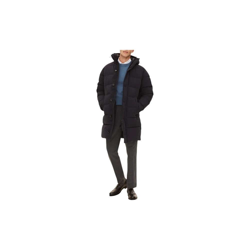 Oscar Jacobson Gevoerde Wind- en Waterafstotende Parka Blue Heren