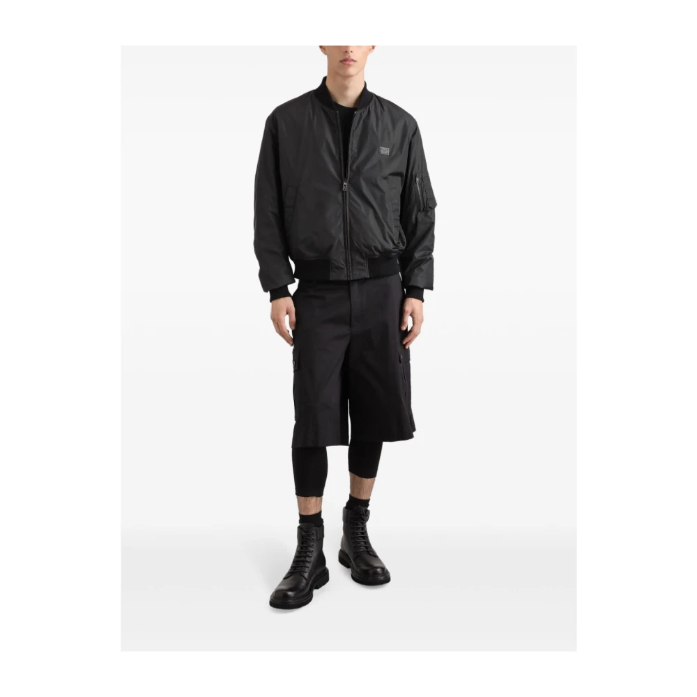 Dolce & Gabbana Zwarte Parka voor Mannen Black Heren
