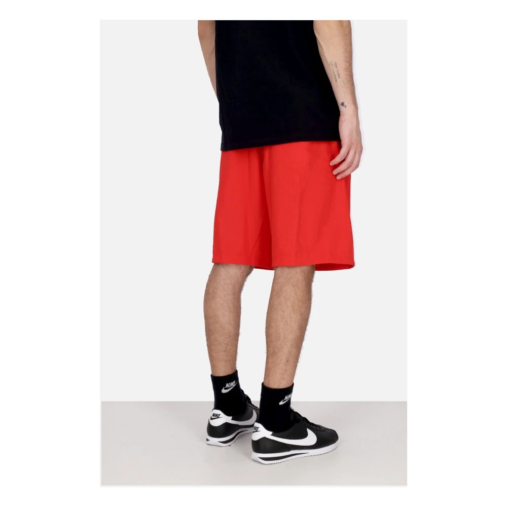 Nike Club Geweven Shorts Rood Wit Red Heren
