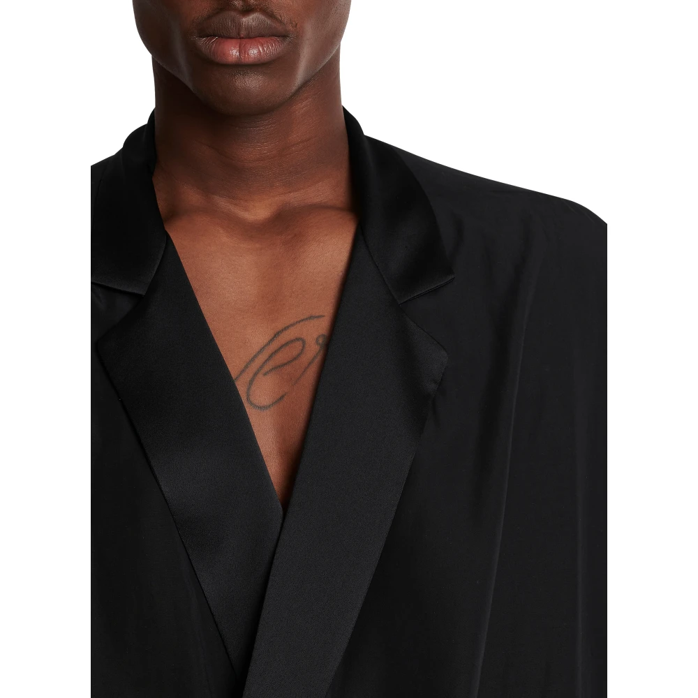 Balmain Draped Jacket Black Heren