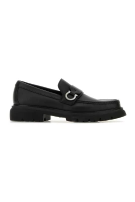 Svart läder Andover loafers