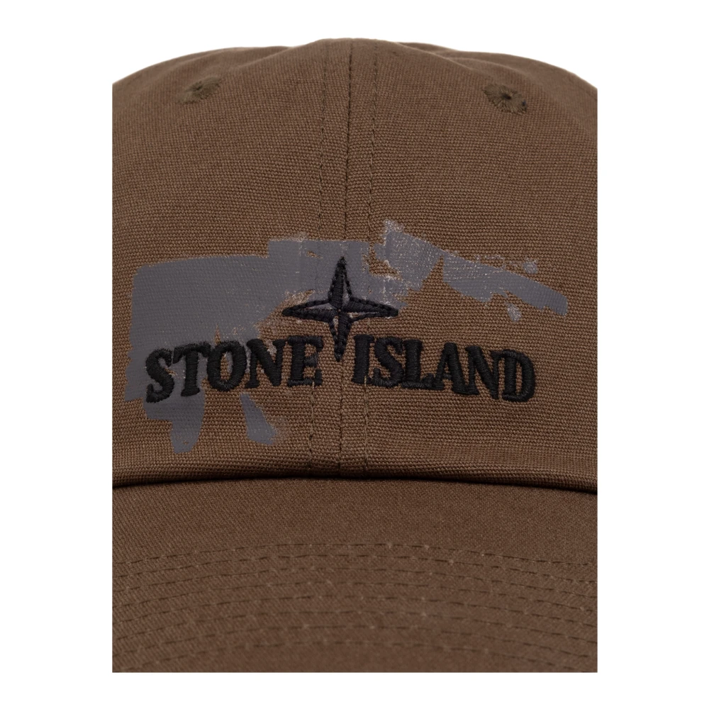 Stone Island Baseballpet Brown Heren