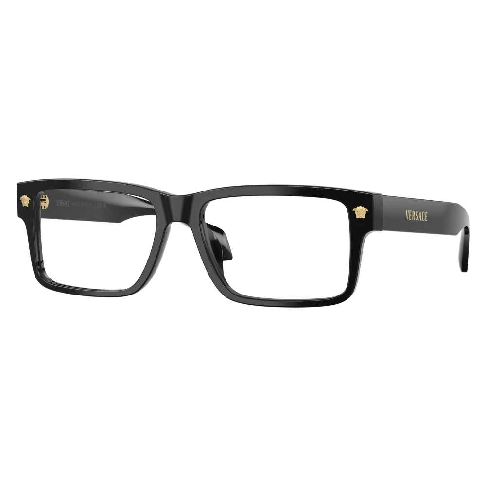 Versace Men's Black Glasses, 56 Mm, Square Optical Frame