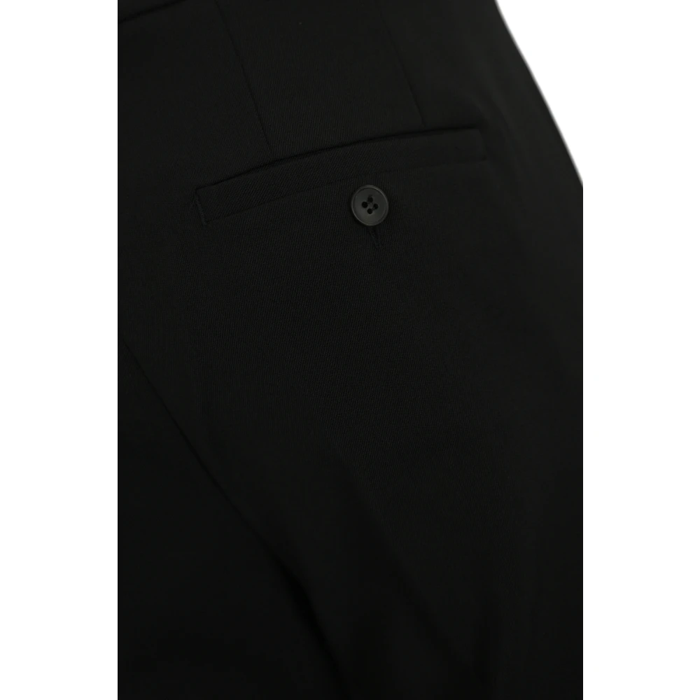Max Mara Weekend Zwarte rechte wollen broek Black Dames