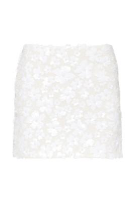 jupe-mini-blanche-a-paillettes-et-fleurs