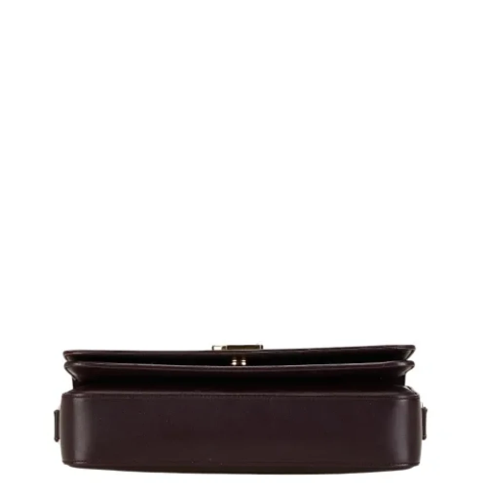 Saint Laurent Vintage Pre-owned Leather shoulder-bags Purple Dames