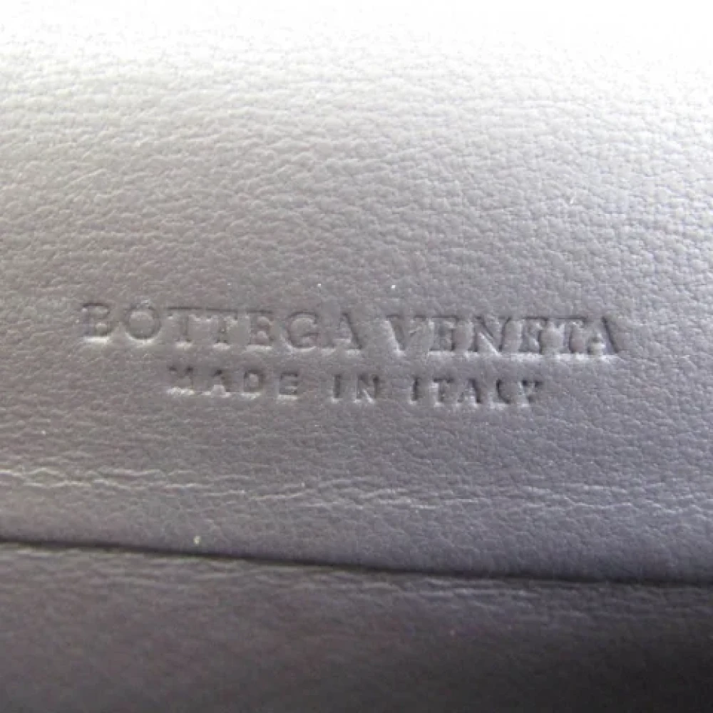 Bottega Veneta Vintage Tweedehands Bruin Leren Bottega Veneta Portemonnee Brown Dames