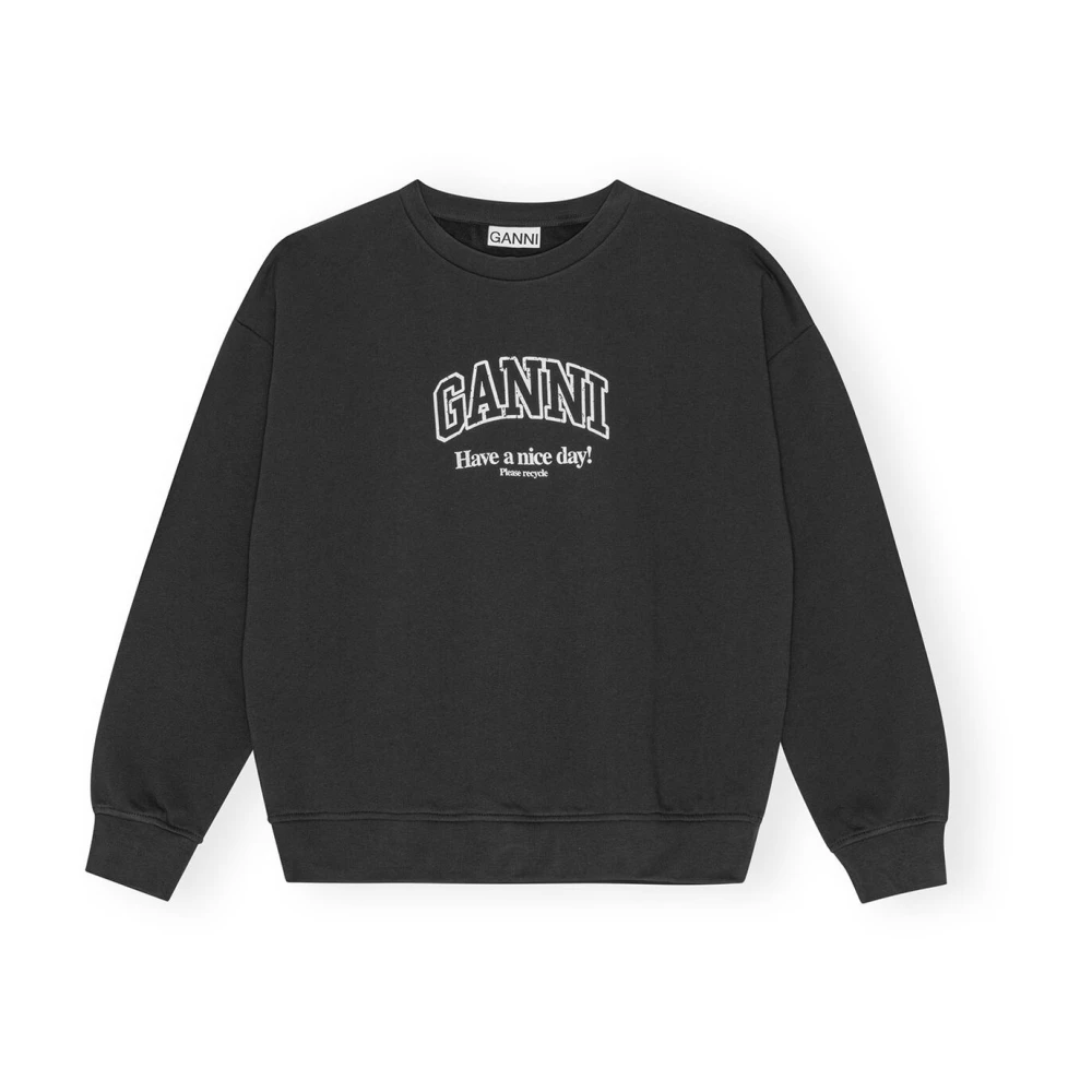 Ganni Comfortabele Sweatshirt Black Dames
