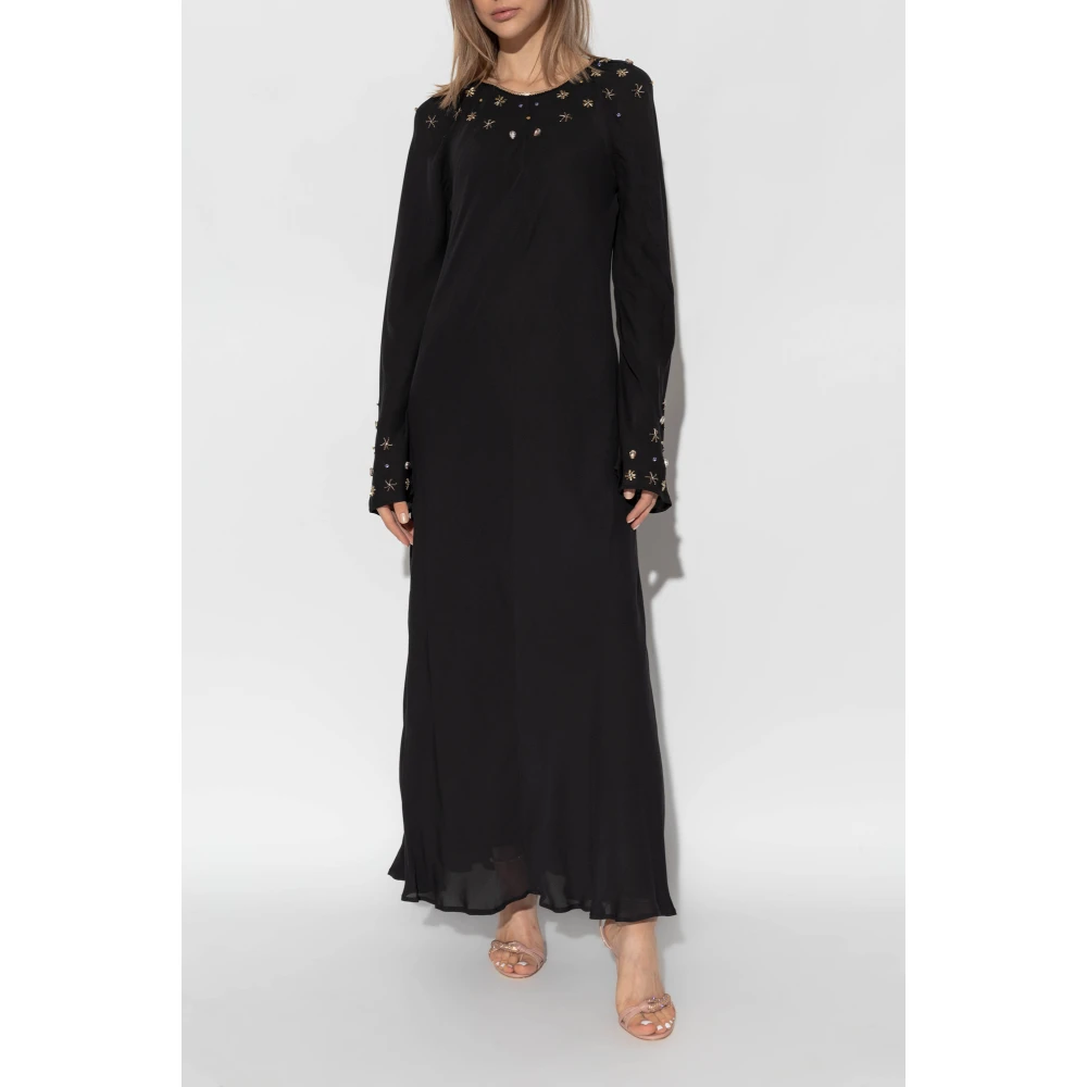Forte Jurk met glinsterende applicaties Black Dames