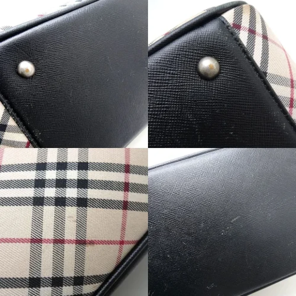 Burberry Vintage Pre-owned Canvas handbags Beige Dames