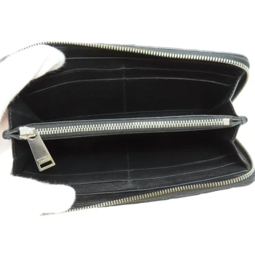 Bottega Veneta Vintage Pre-owned Leather wallets Black Dames