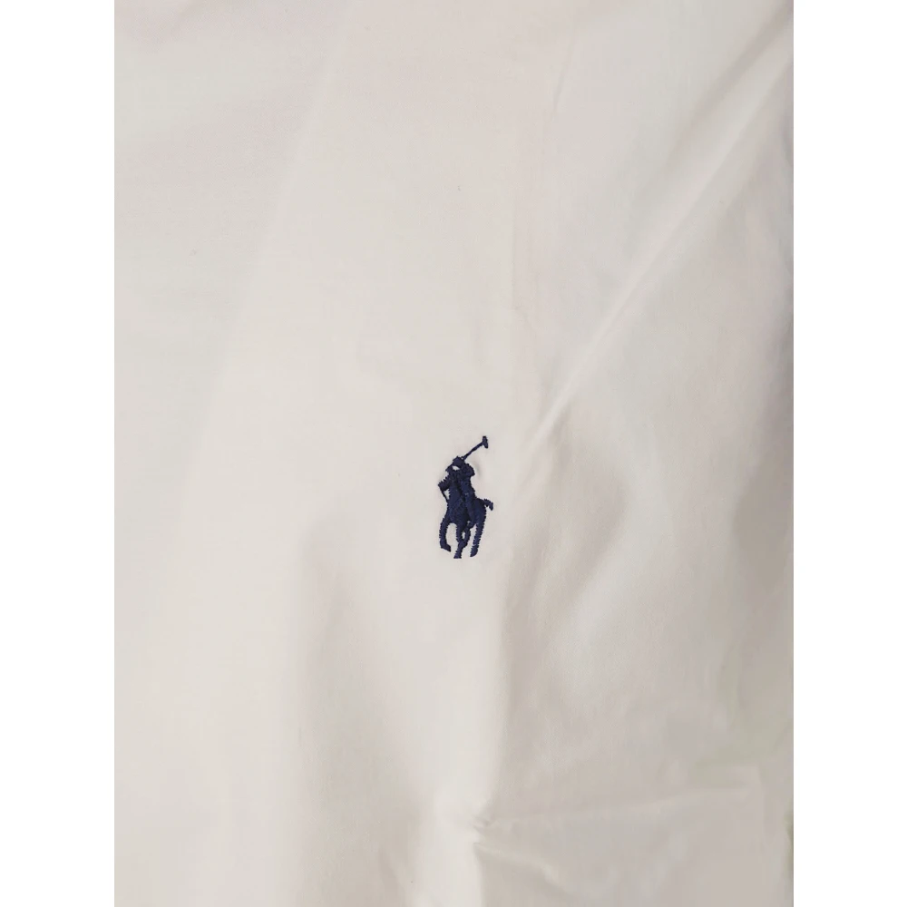Ralph Lauren Stretch Poplin Overhemd White Heren