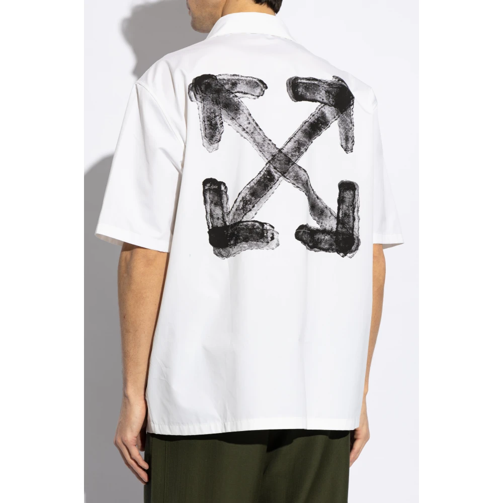 Off White Gedrukt overhemd White Heren