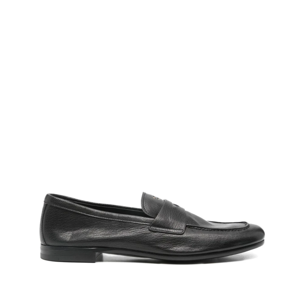 Prada Men's Black Leather Loafers - Loafers - 9 Uk - Shoes