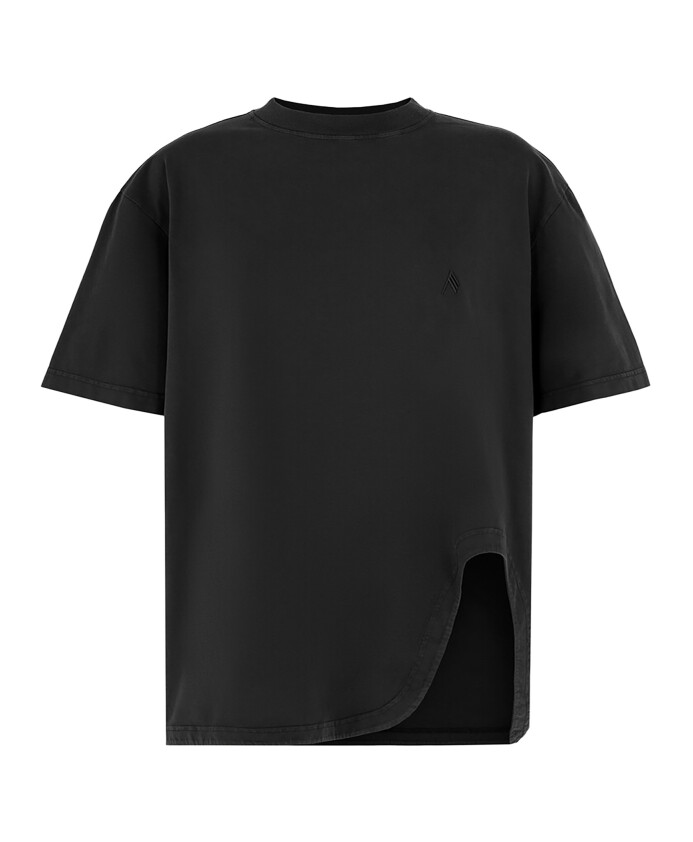 black-cotton-jersey-t-shirt-with-stylish-slit