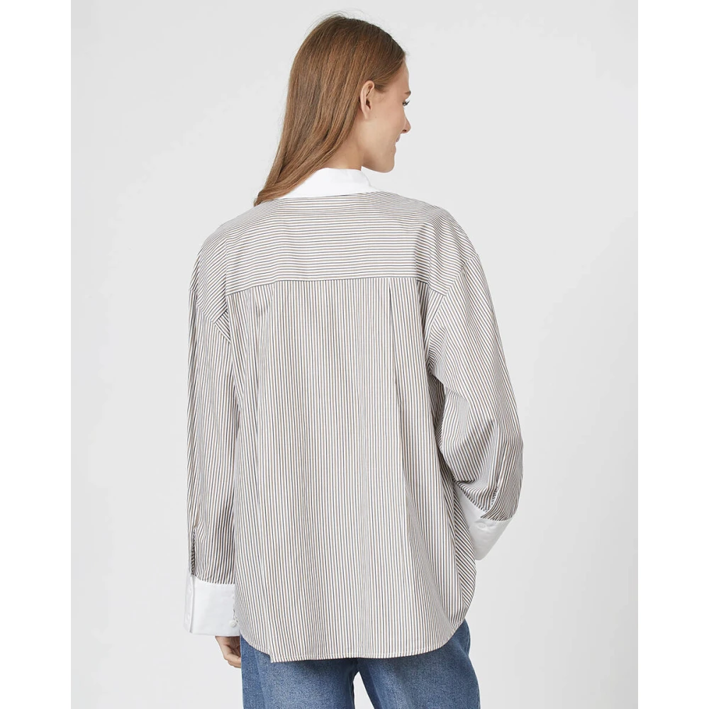 Sisters Point Lange Mouw Blouse Viska Gray Dames