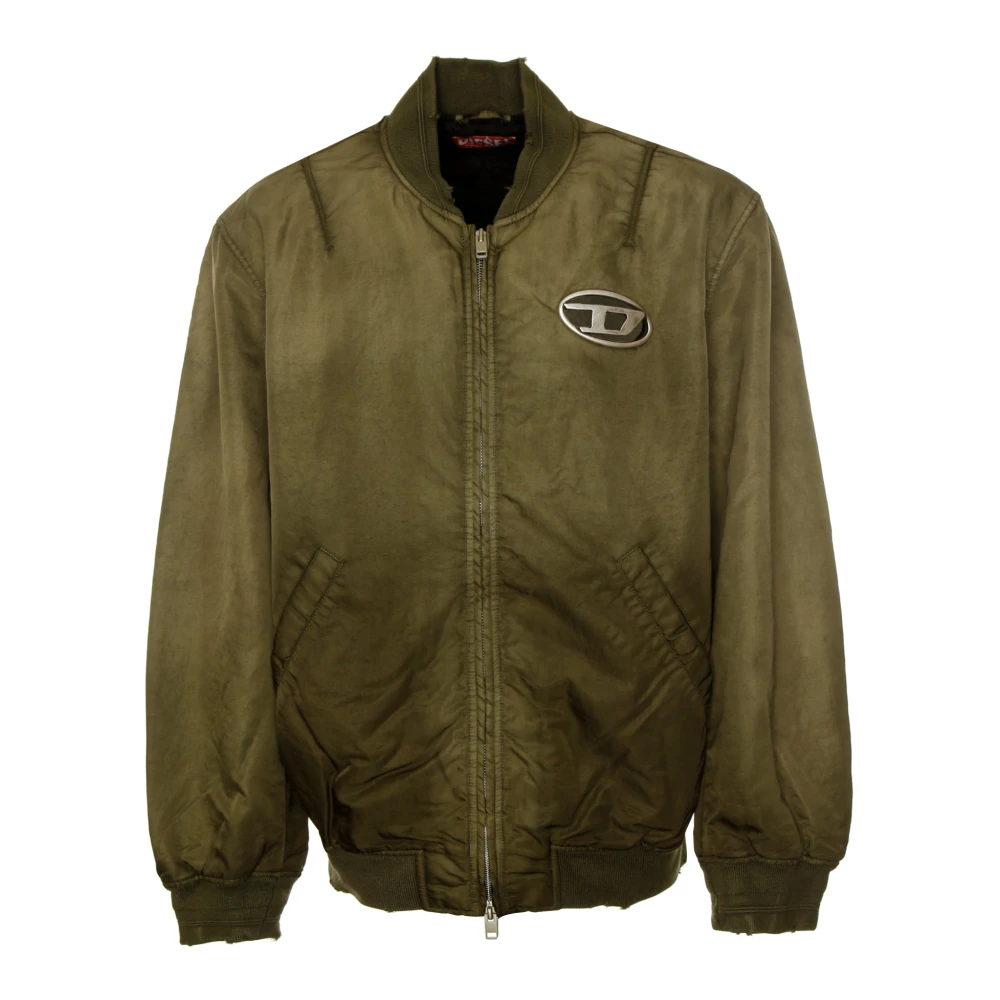 Diesel Bomberjack met degradé en distressed look Green Heren