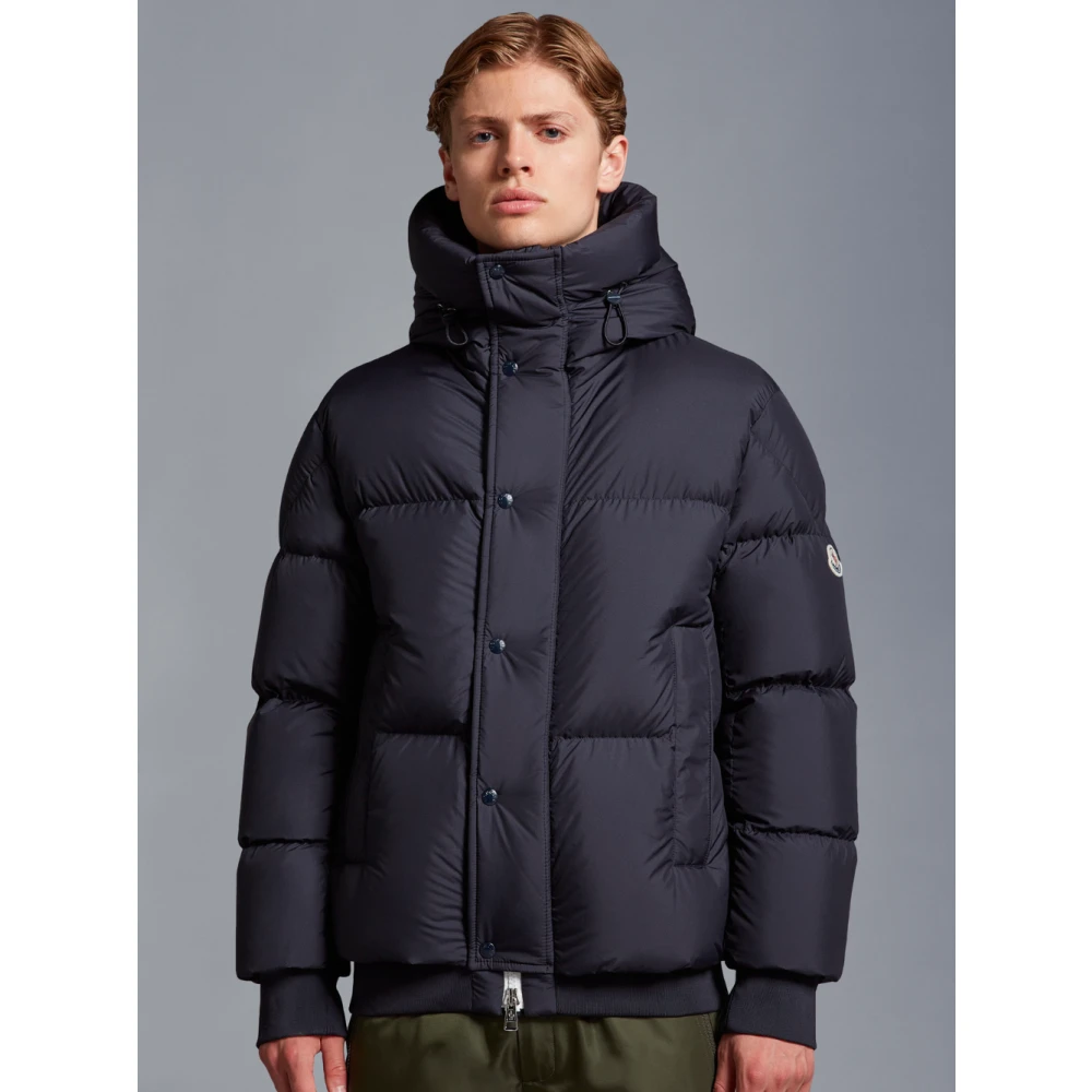Moncler Korte donsjas in marineblauw Blue Heren