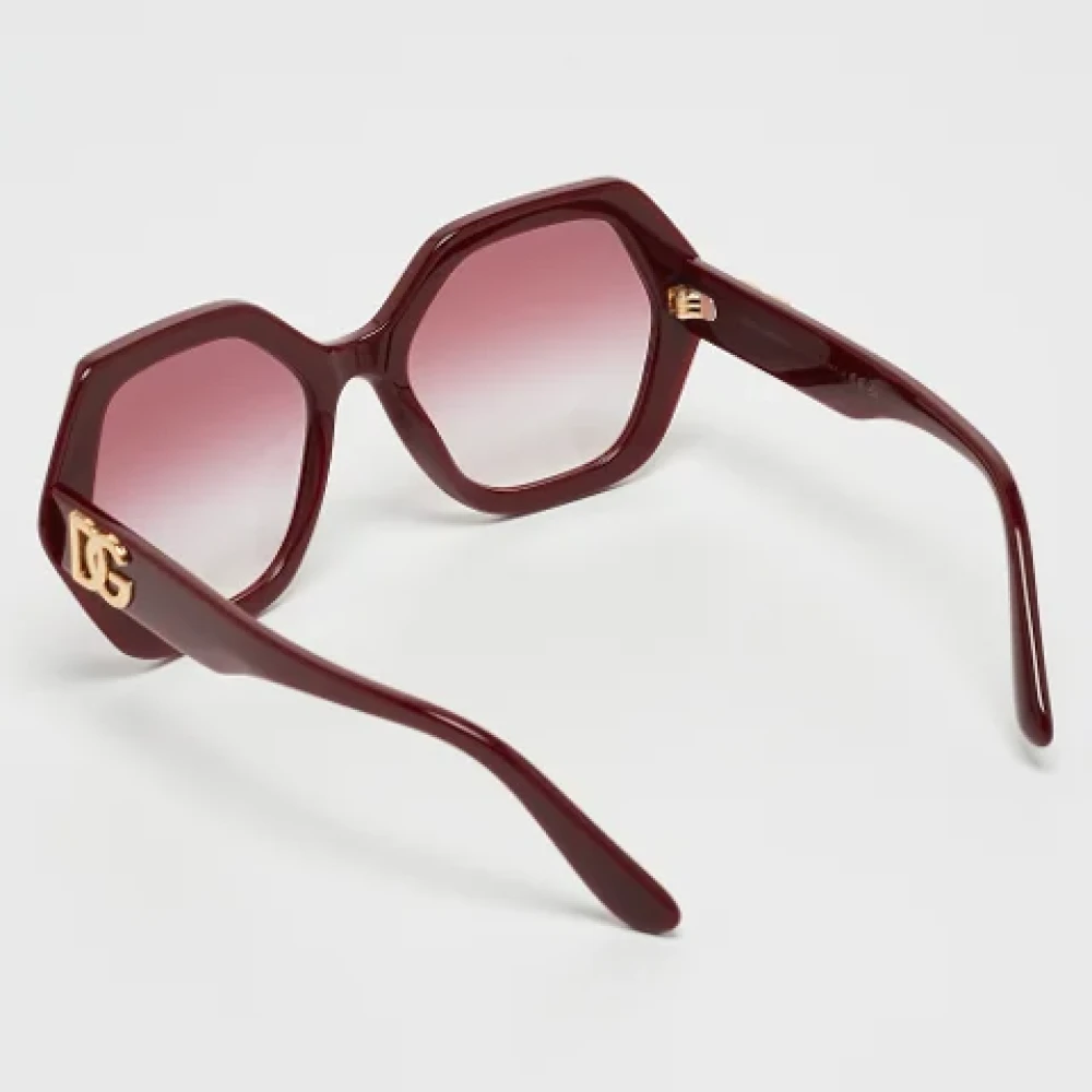 Dolce & Gabbana Pre-owned Acetate sunglasses Red Dames