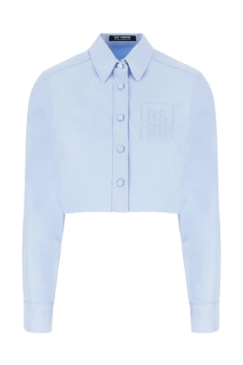 Cropped Logo Patch Shirt
