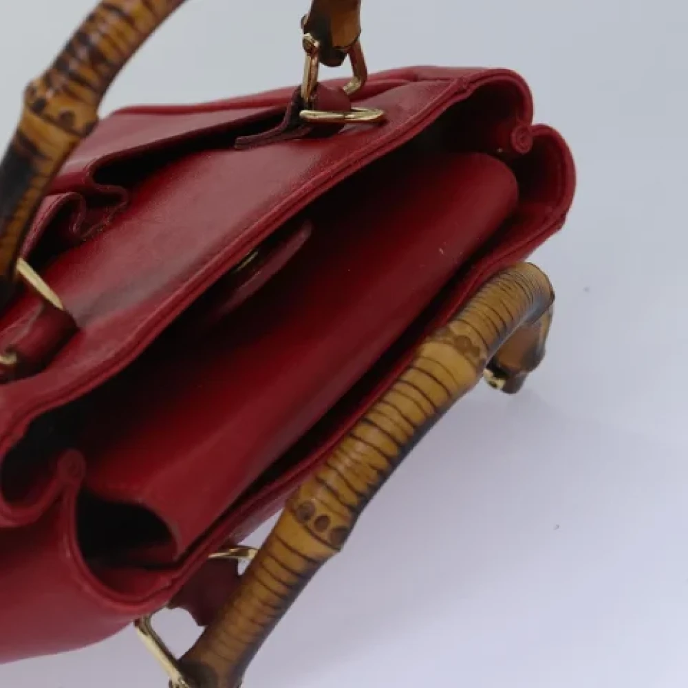 Gucci Vintage Pre-owned Leather handbags Red Dames