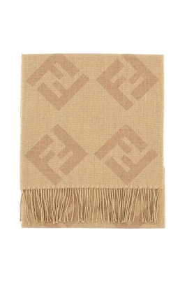 Fringed FF Motif Scarf