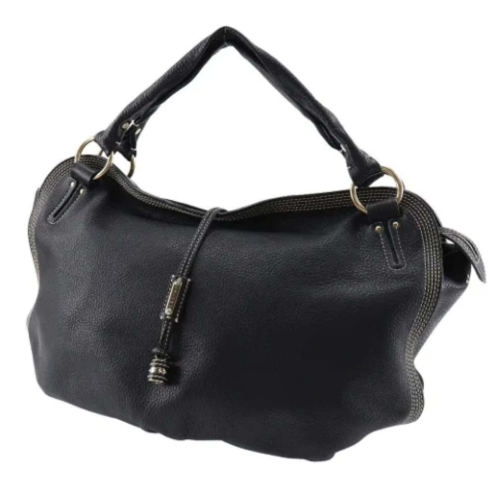 Celine Vintage Pre-owned Leather totes Black Dames