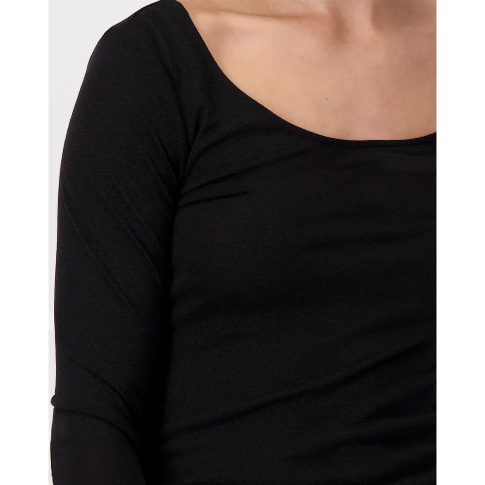 monari Stijlvolle Pullover T-shirt Black Dames