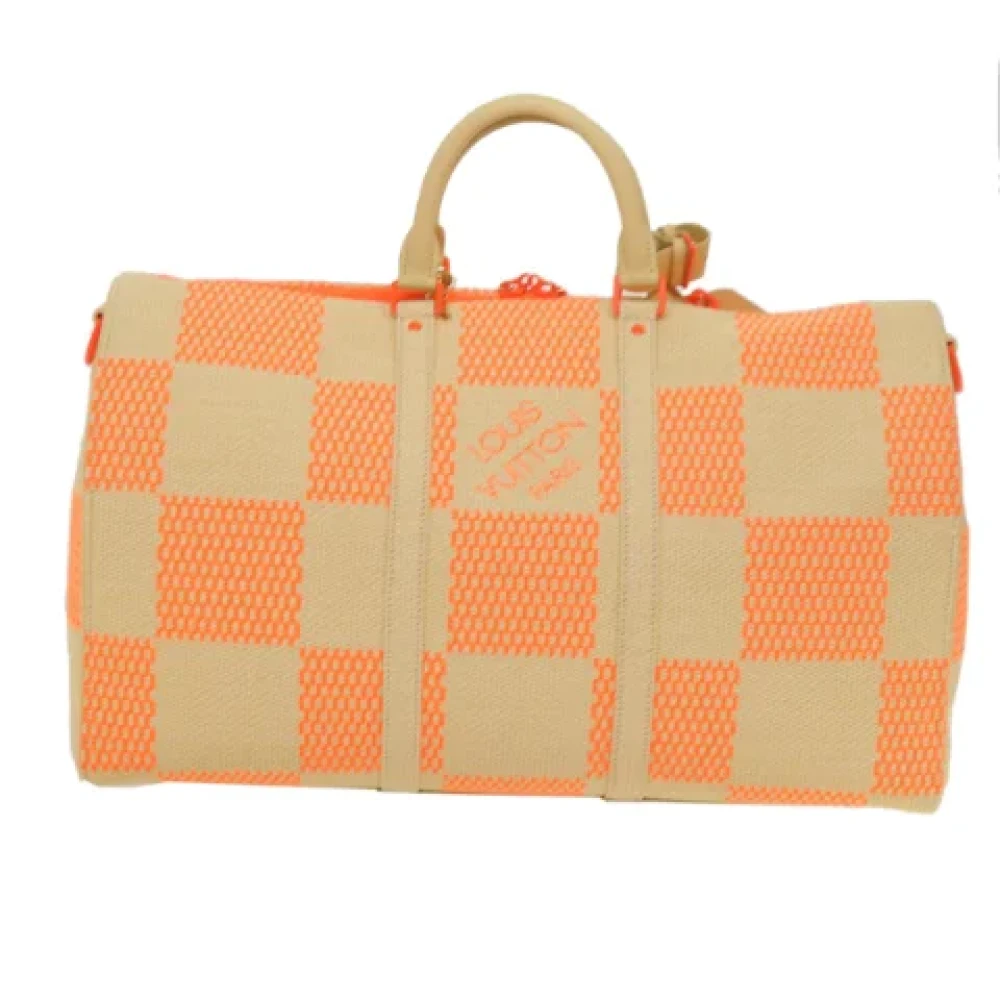 Louis Vuitton Vintage Pre-owned Canvas travel-bags Orange Dames