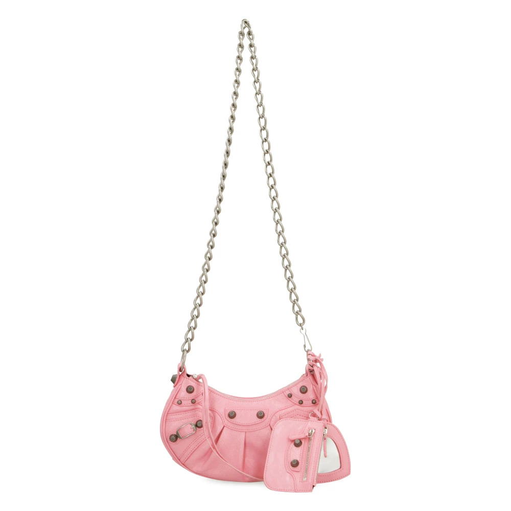 Balenciaga Studded Leren Crossbody Tas Pink Dames