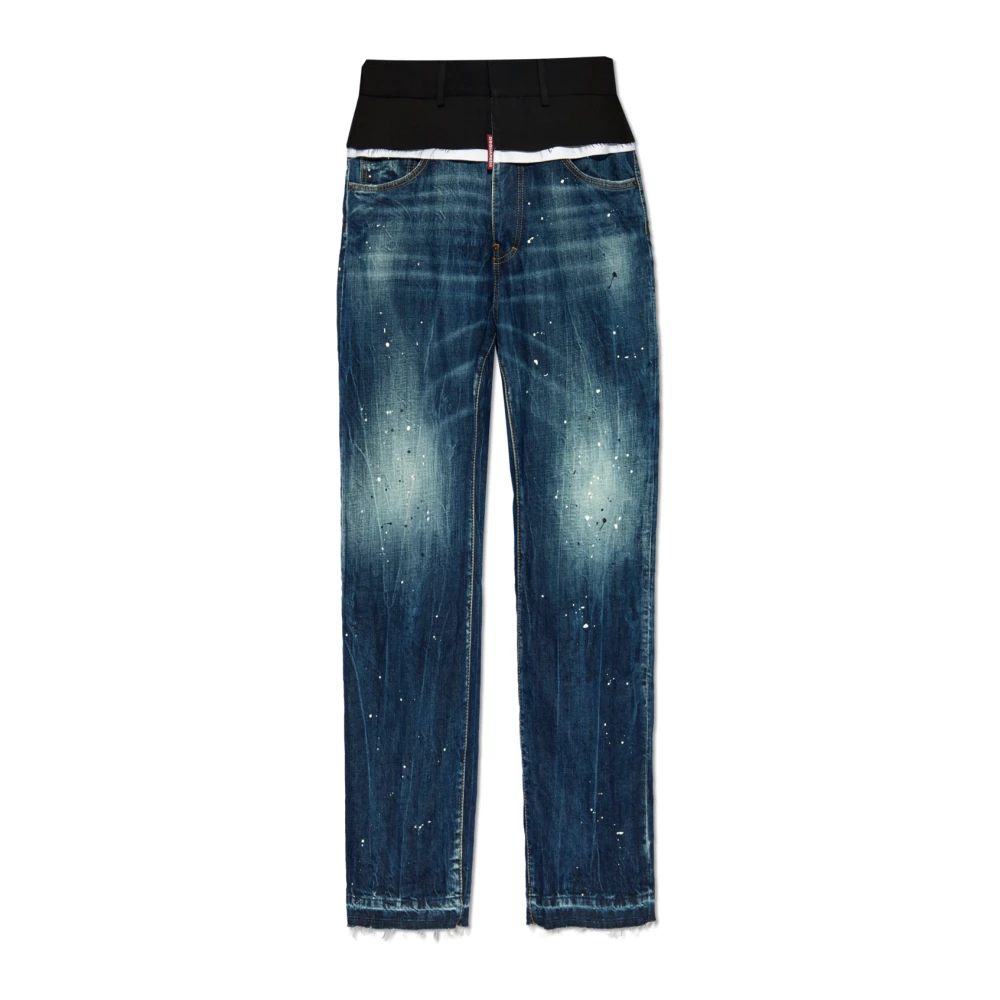 Dsquared2 Jeans gemaakt van gecombineerde materialen Blue Dames