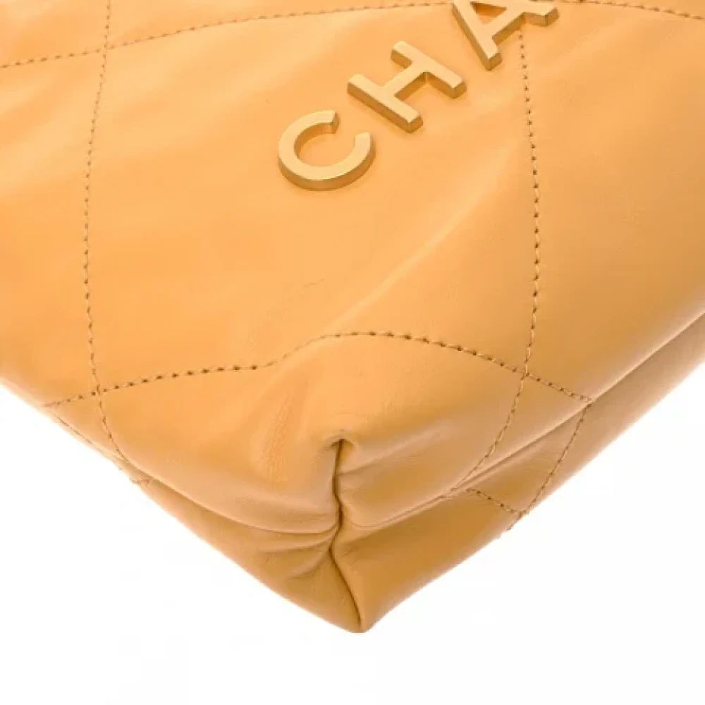 Chanel Vintage Pre-owned Leather chanel-bags Yellow Dames