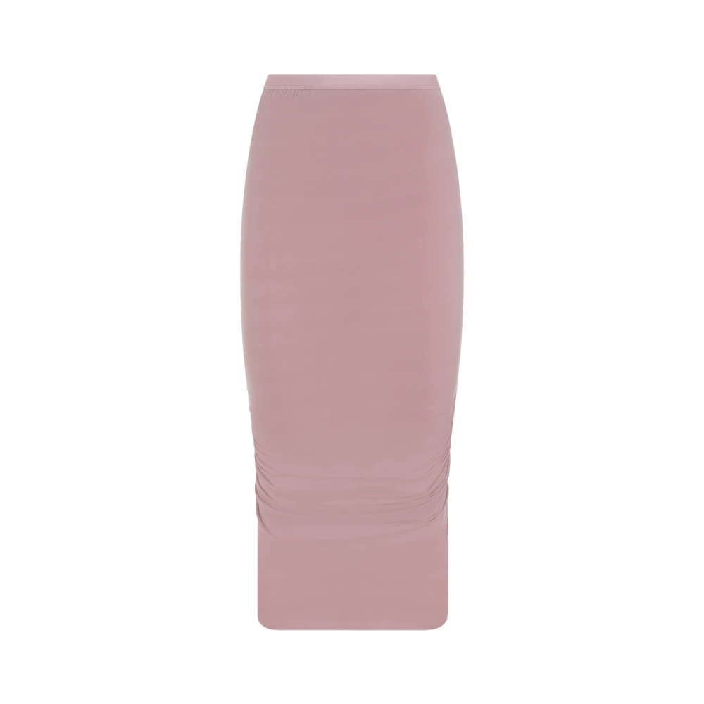 Rick Owens Stoffig Roze Cupro Potloodrok Pink Dames