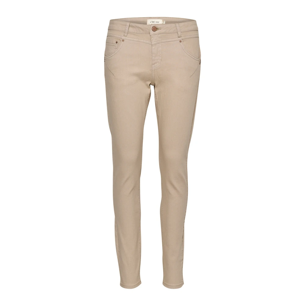 Cream Twill Jeans Shape F Feather Gray Beige Dames